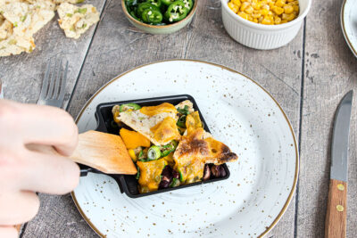 veganes Nacho-Cheese Raclette