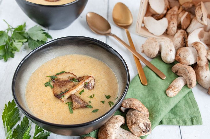 Cremige Stienpilzsuppe