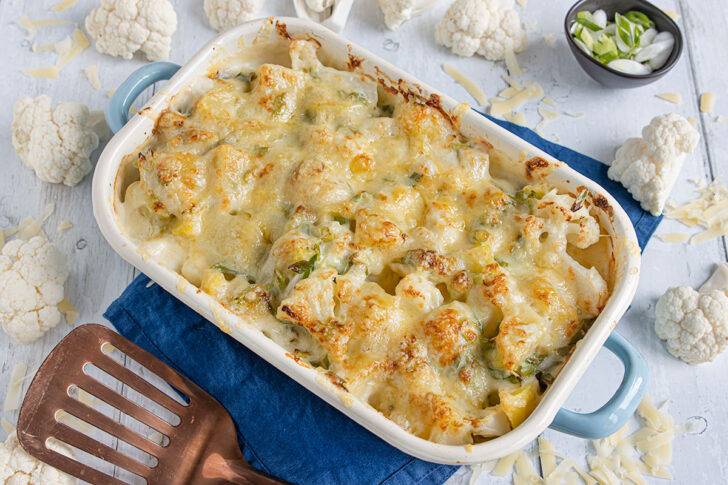 Vegetarischer Blumenkohlauflauf mit Kartoffeln