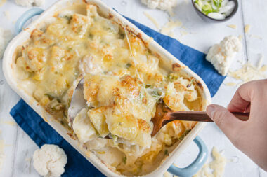 Vegetarischer Blumenkohlauflauf mit Kartoffeln