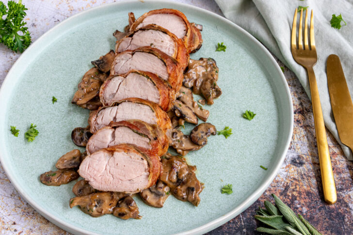 Schweinefilet im Speckmantel aus dem Ofen