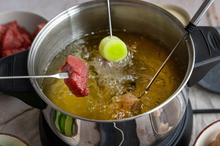 Fondue bourguignonne Fleischfondue