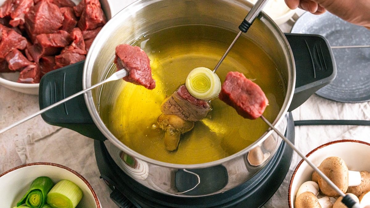 Fondue bourguignonne: Fleischfondue