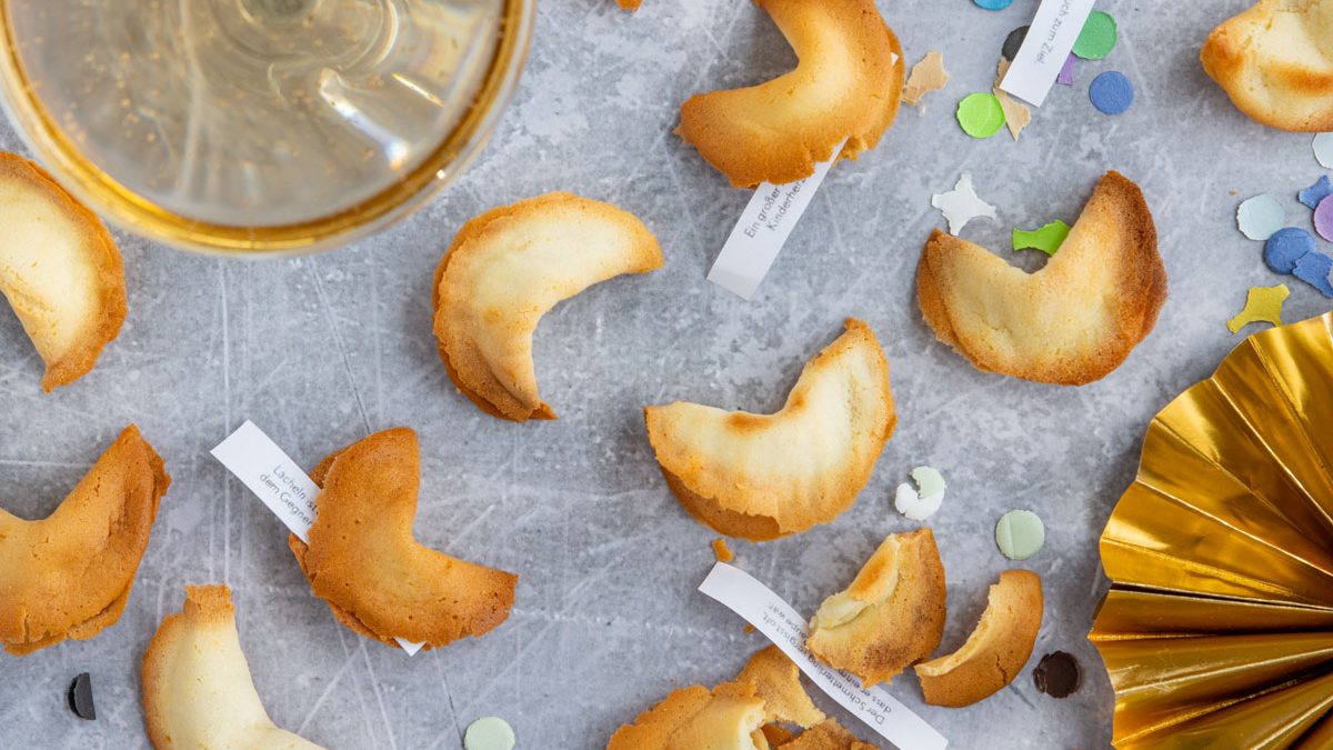 Glückskekse backen: schnelles Rezept