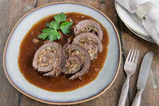 Hirschrollbraten