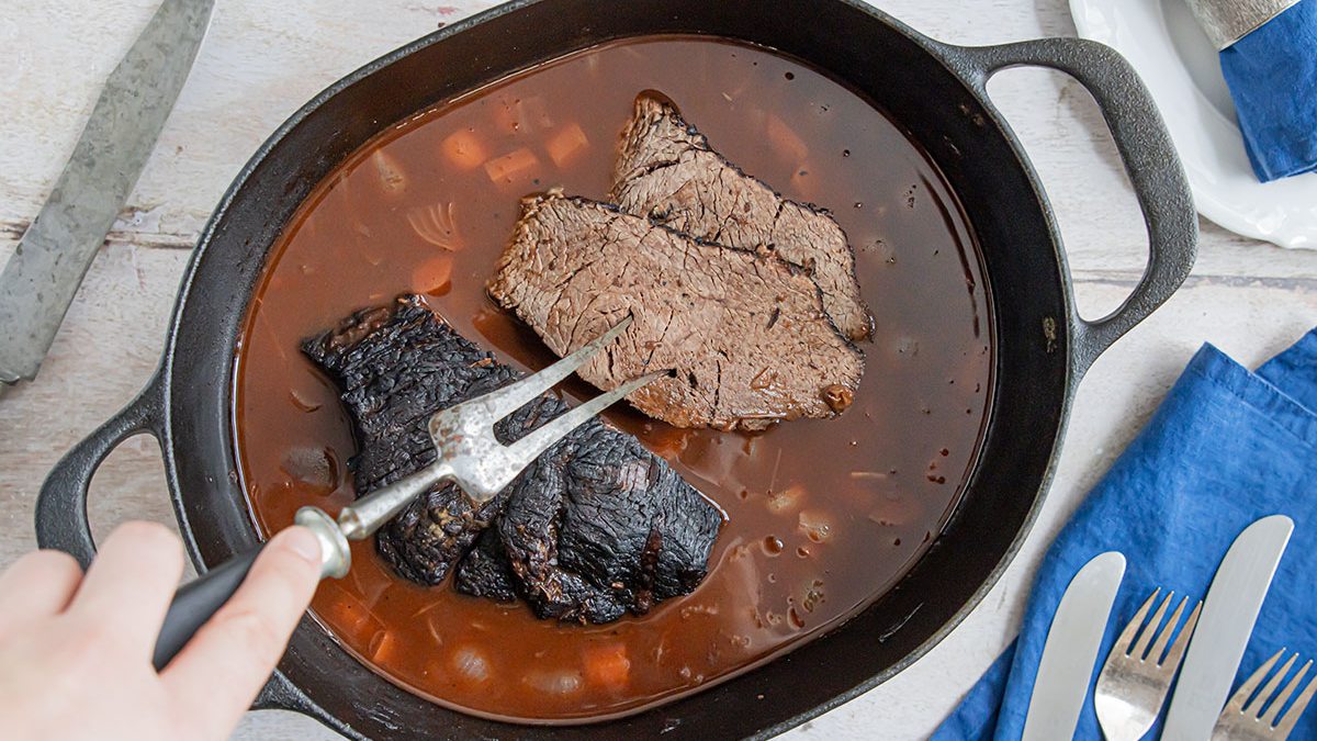 Sauerbraten aus dem Backofen