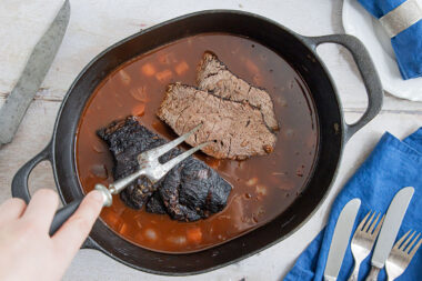 Sauerbraten aus dem Backofen