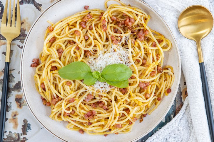 Spaghetti Carbonara ohne Sahne