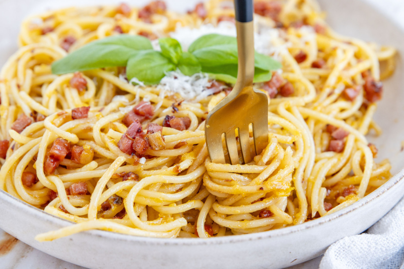 Spaghetti Carbonara ohne Sahne