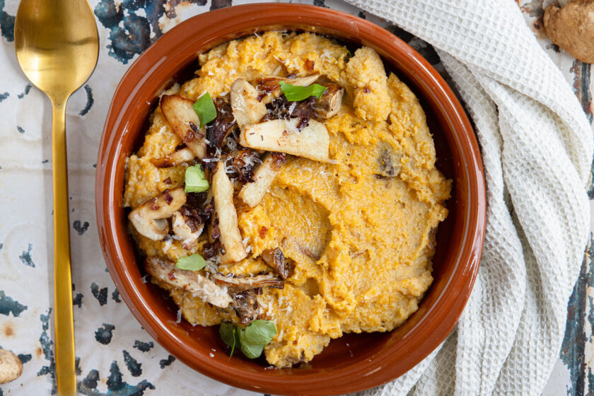 Cremige Steinpilzpolenta