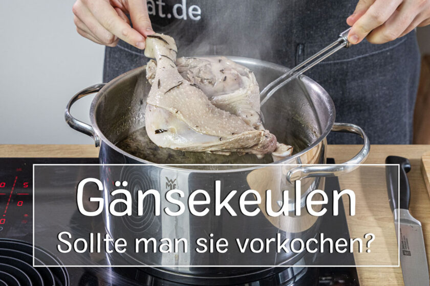 Gänsekeulen vorkochen - Titel