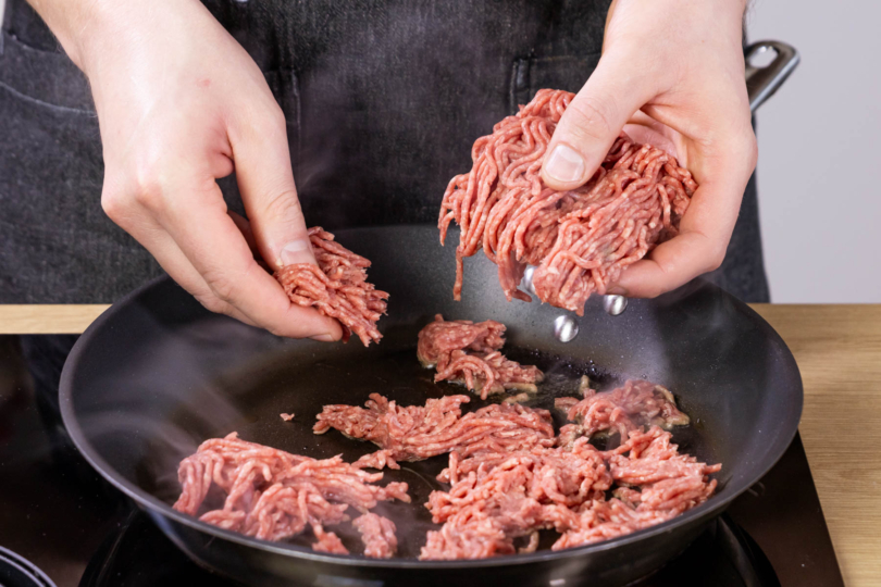 Hackfleisch anbraten