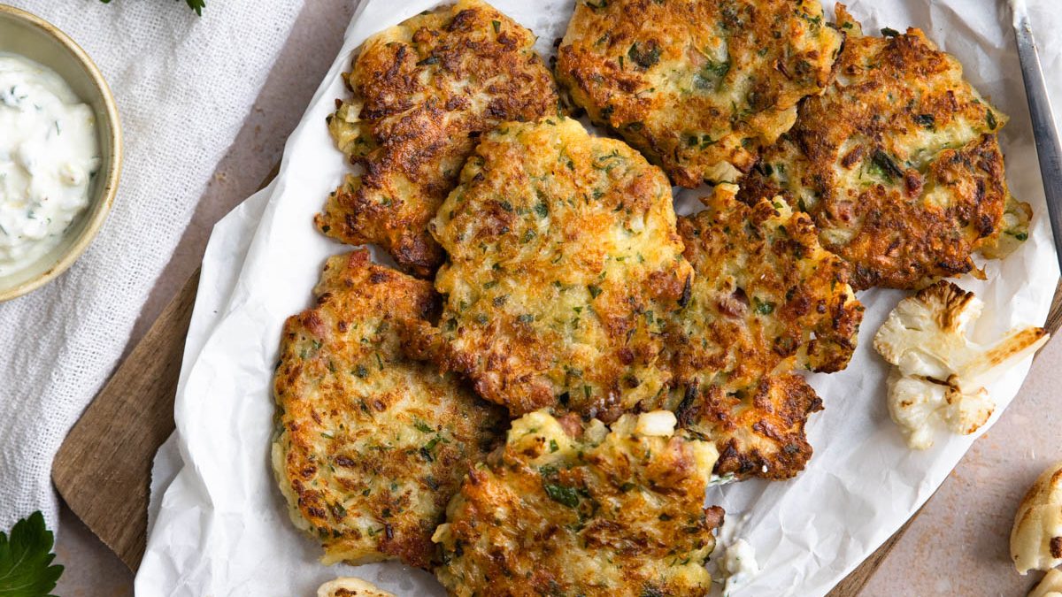 Blumenkohl-Taler mit Käse