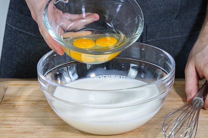 Eier dazugeben