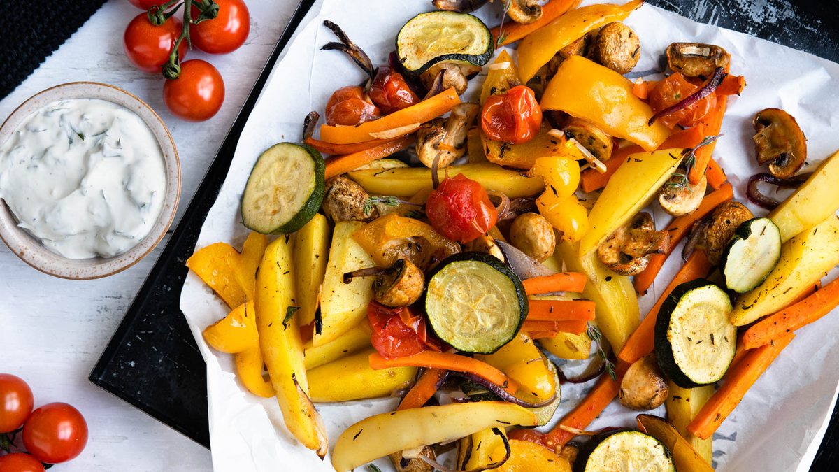 Mediterrane Gemüsepfanne aus dem Backofen | Rezept