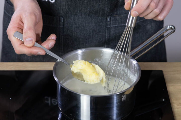 Kartoffelbrei Reste als Basis für eine Sahnesauce