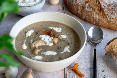 Pilzsuppe mit Schmand