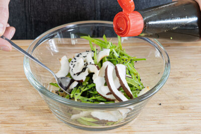 Topping anbraten und mischen