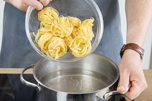 Tagliatelle al dente kochen