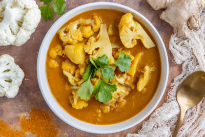 Veganes Blumenkohlcurry mit Kokosmilch