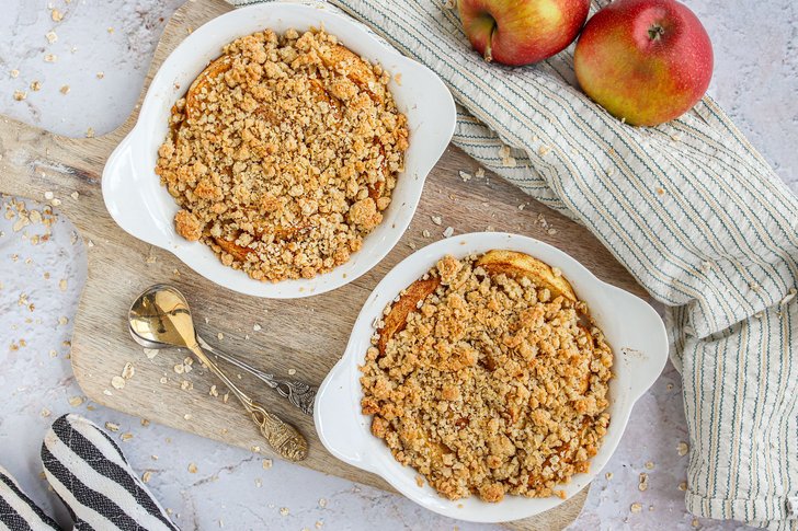 Einfacher Apple-Crumble mit Haferflocken