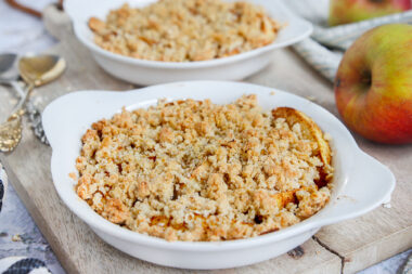 Einfacher Apple-Crumble mit Haferflocken
