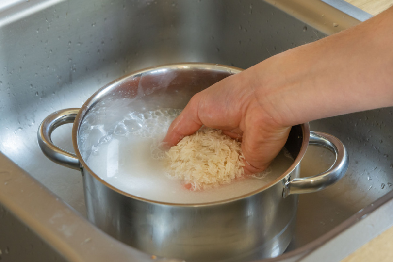 Reis waschen