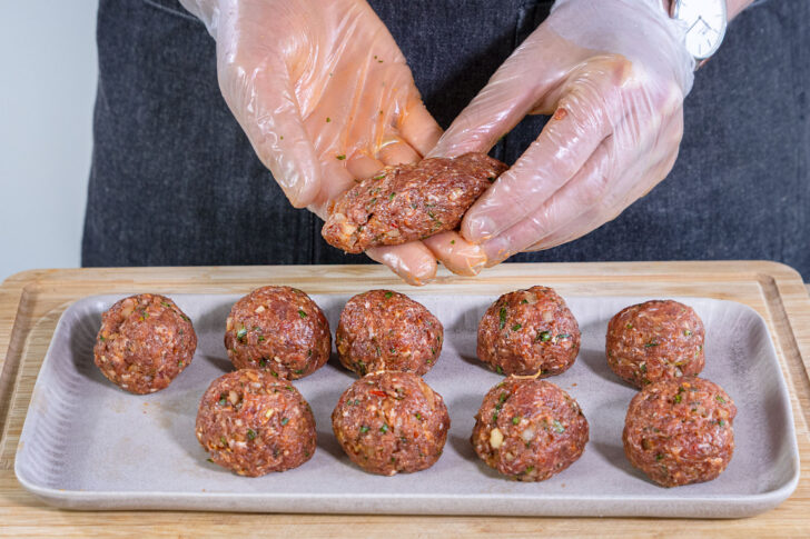 Fleisch rollen