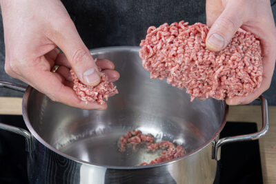 Hackfleisch anbraten