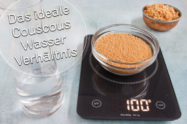 Couscous-Wasser-Verhältnis - Titel