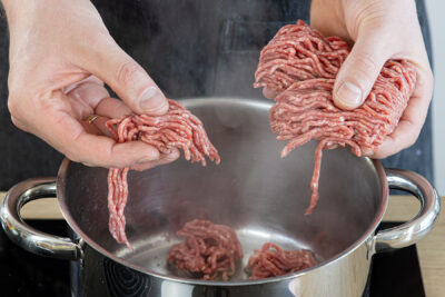 Hackfleisch anbraten