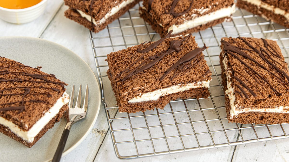 Einfacher Milchschnittenkuchen vom Blech