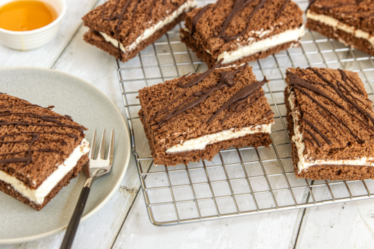 einfacher Milchschnitenkuchen vom Blech