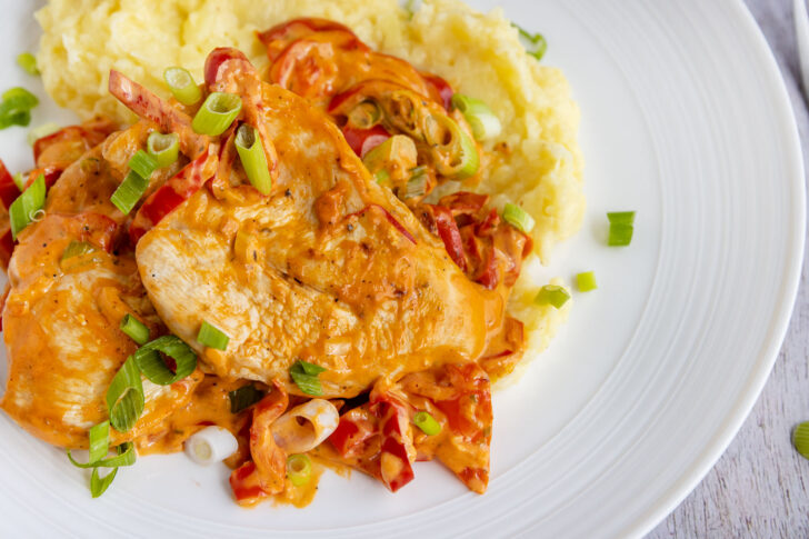 Rezept für Paprikaschnitzel mit Hühnchnebrust