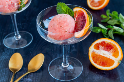Blutorangensorbet