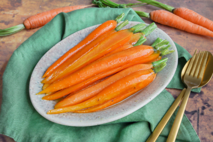 Glasierte Karotten als Beilage