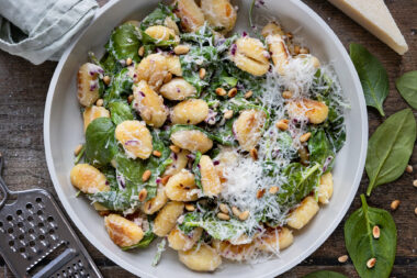 Gnocchi-Pfanne mit Spinat