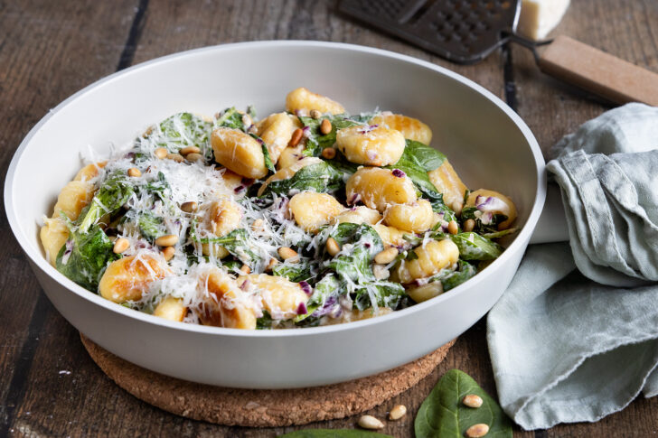 Gnocchi-Pfanne mit Spinat