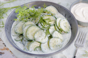 Gurkensalat mit Joghurt