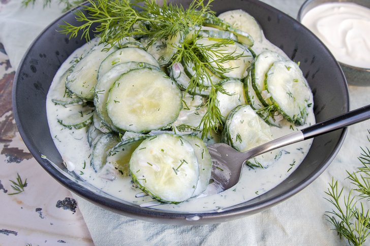 Gurkensalat mit Joghurt