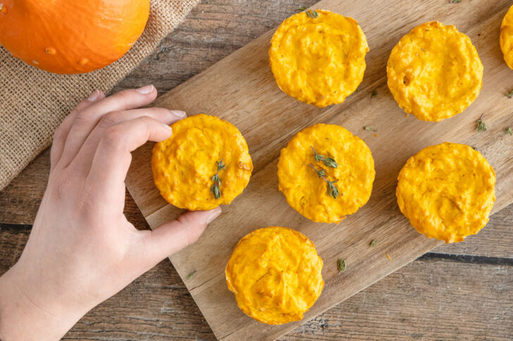 Rezept für herzhafte Kürbismuffins