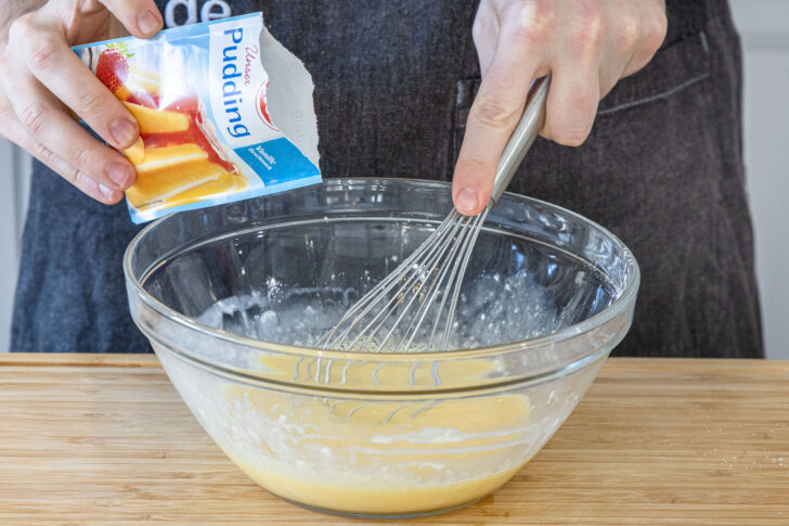 Puddingpulver dazugeben