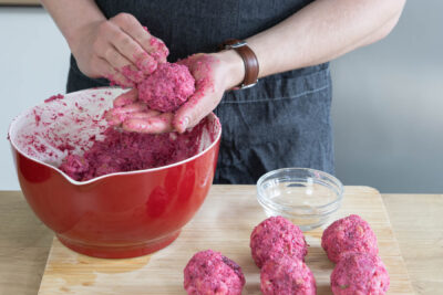Rote Bete Knödel formen