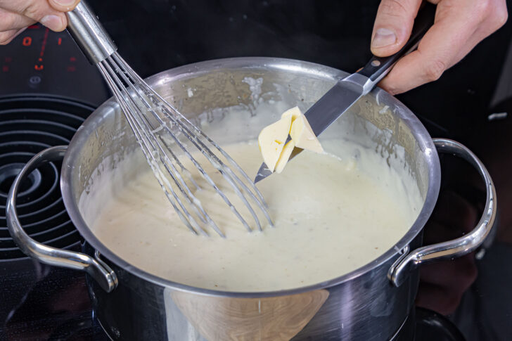 Sahnesoße mit Butter andicken