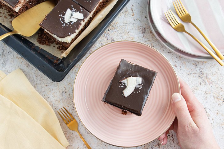 Schoko Kokos Kuchen vom Blech
