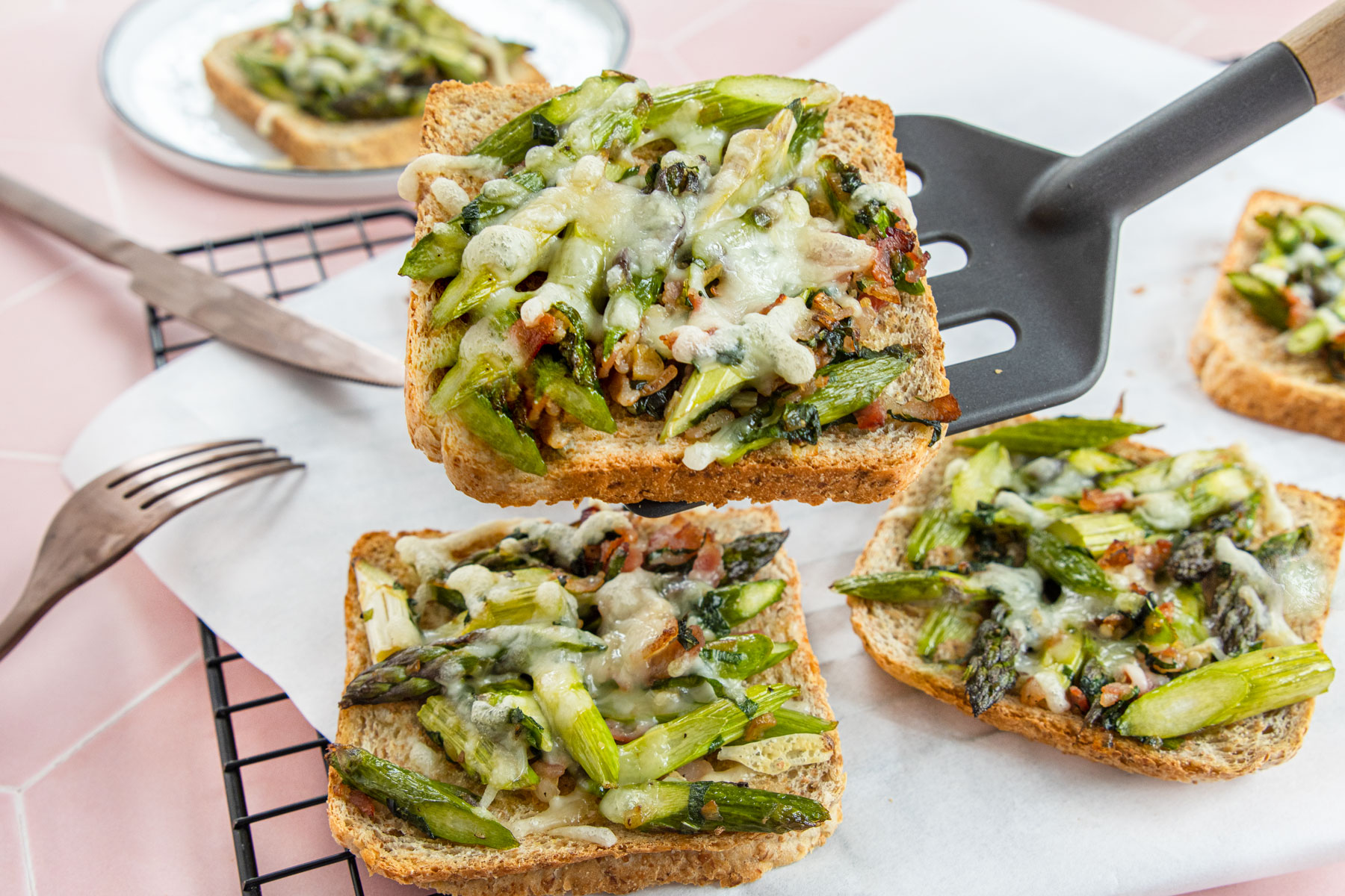 Spargel Toast Im Backofen