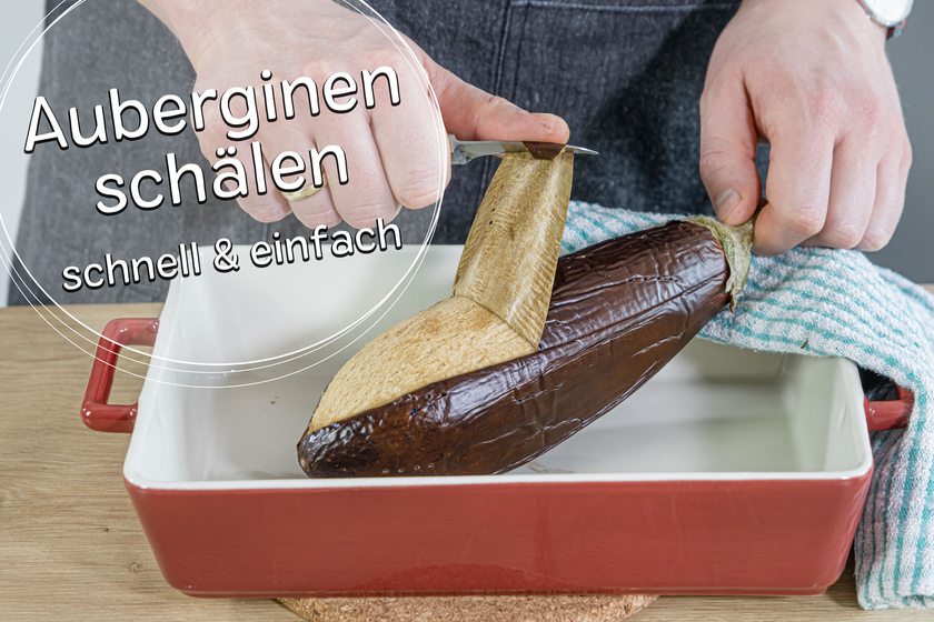 Auberginen richtig schälen - Titel