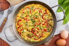 Bärlauch Frittata mit Feta