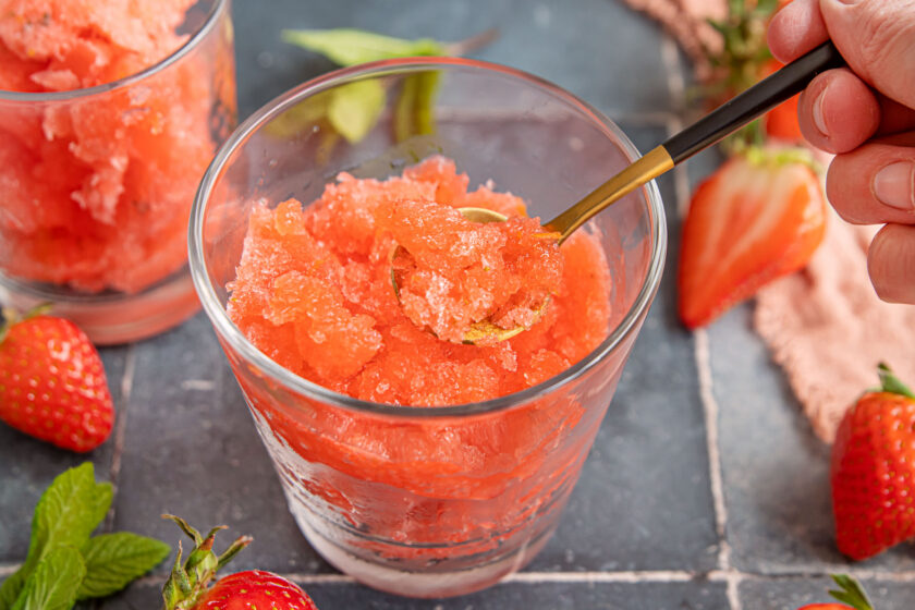 Erdbeer Granita