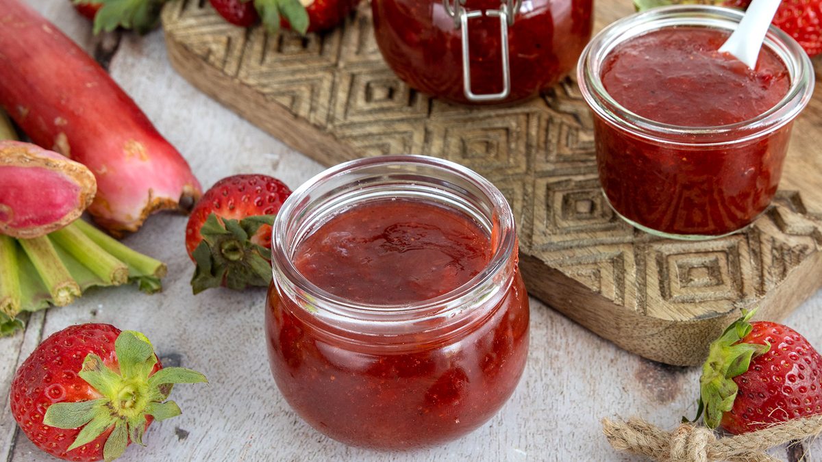 Erdbeer-Rhabarber-Marmelade